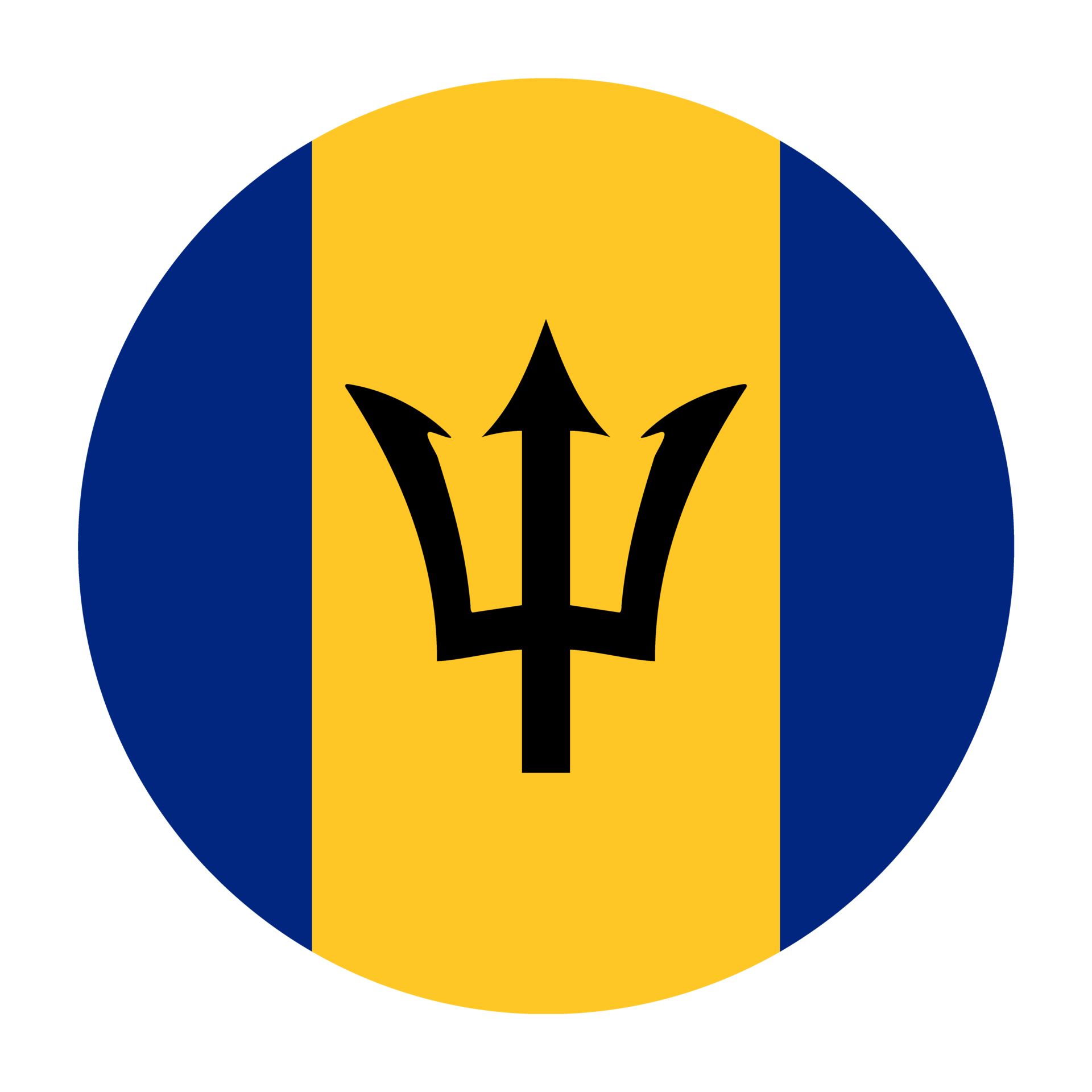 barbados-flat-rounded-flag-with-transparent-background-free-png